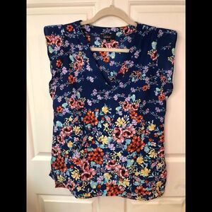 RACHEL Rachel Roy floral blouse with flutter sleeves
